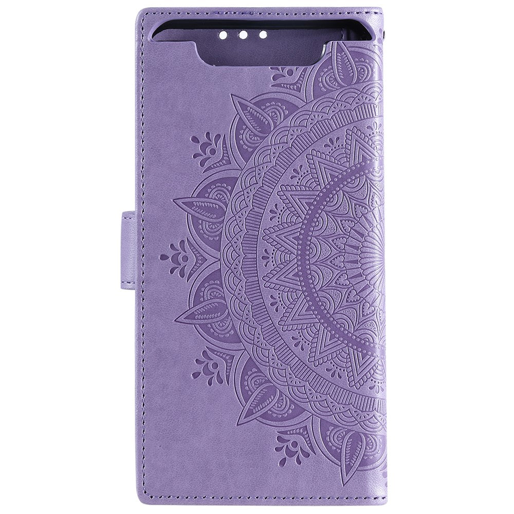 Galaxy A80/A90 Wallet Hülle – mit Blumenprägung