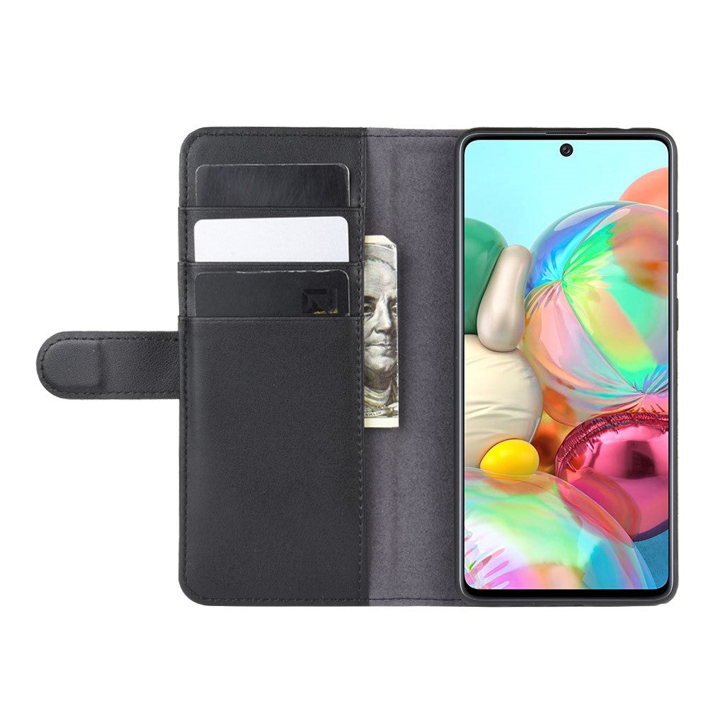 Galaxy A81/Note 10 Lite/M60s Echtleder Hülle mit Kartenfach