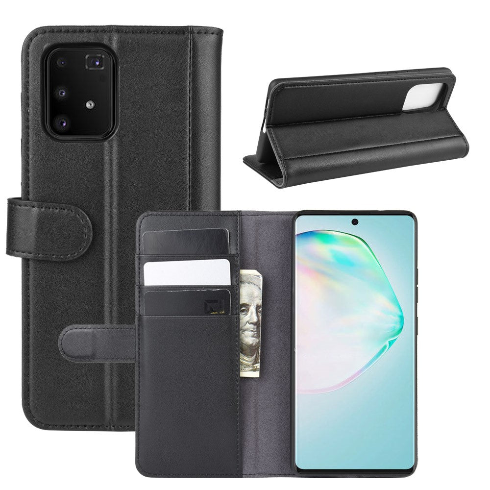 Galaxy A91/S10 Lite/M80s Echtleder Hülle mit Kartenfach