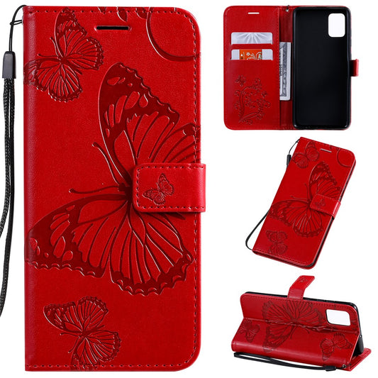 Galaxy A51 4G Wallet-Hülle – Schmetterling Aufgedruckt & Mit Ständer und Riemen