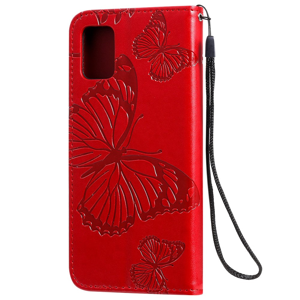 Galaxy A51 4G Wallet-Hülle – Schmetterling Aufgedruckt & Mit Ständer und Riemen