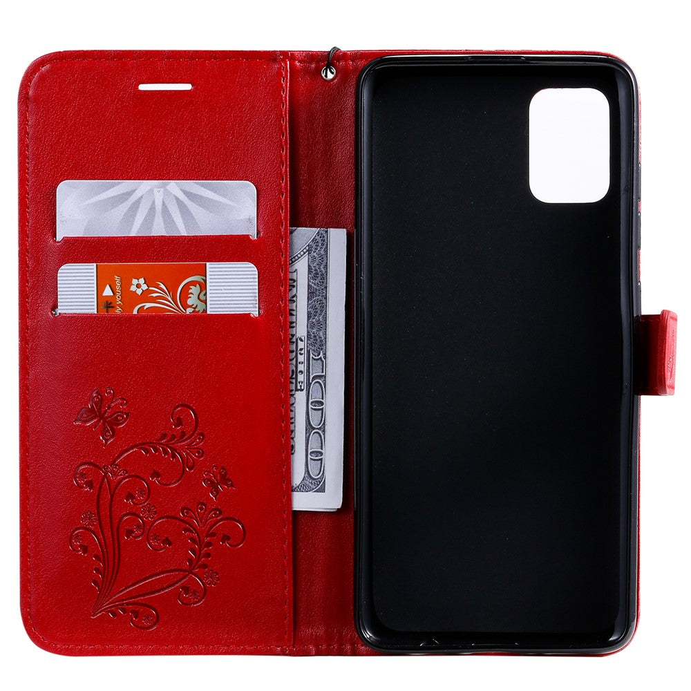 Galaxy A51 4G Wallet-Hülle – Schmetterling Aufgedruckt & Mit Ständer und Riemen
