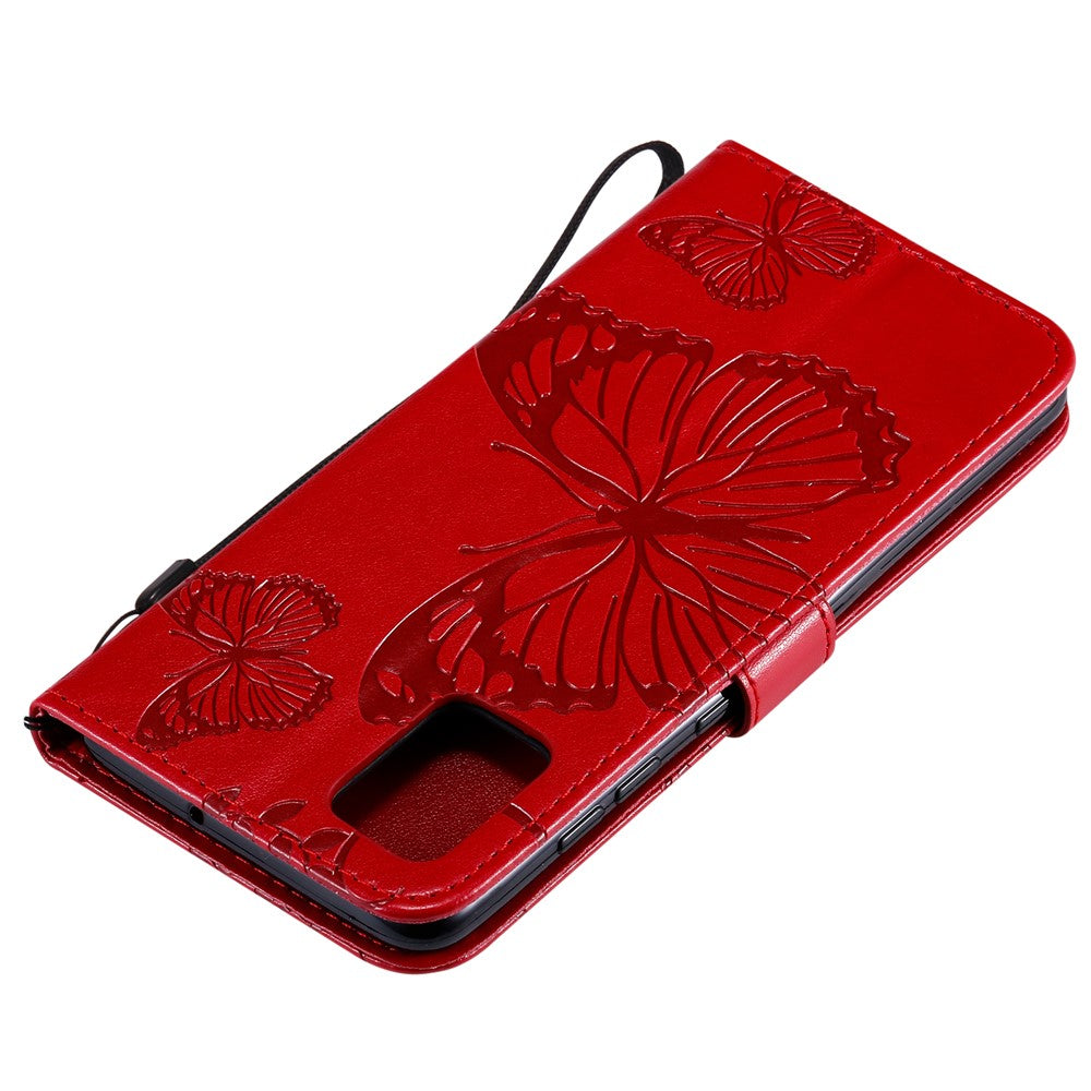 Galaxy A51 4G Wallet-Hülle – Schmetterling Aufgedruckt & Mit Ständer und Riemen