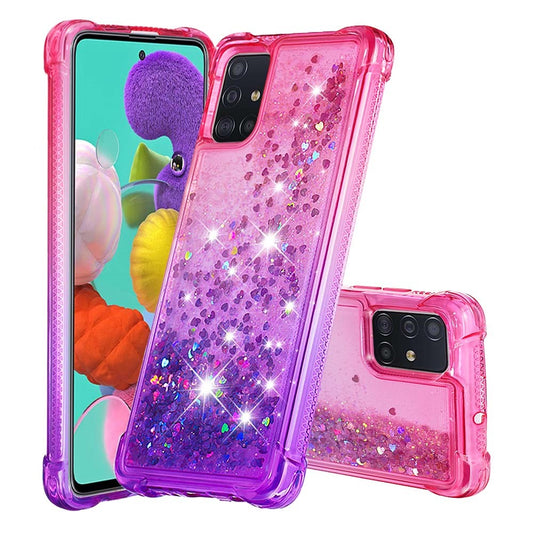 Galaxy A51 Glitter-Hülle – Farbverlauf mit funkelndem Puder