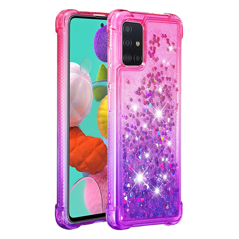 Galaxy A51 Glitter-Hülle – Farbverlauf mit funkelndem Puder