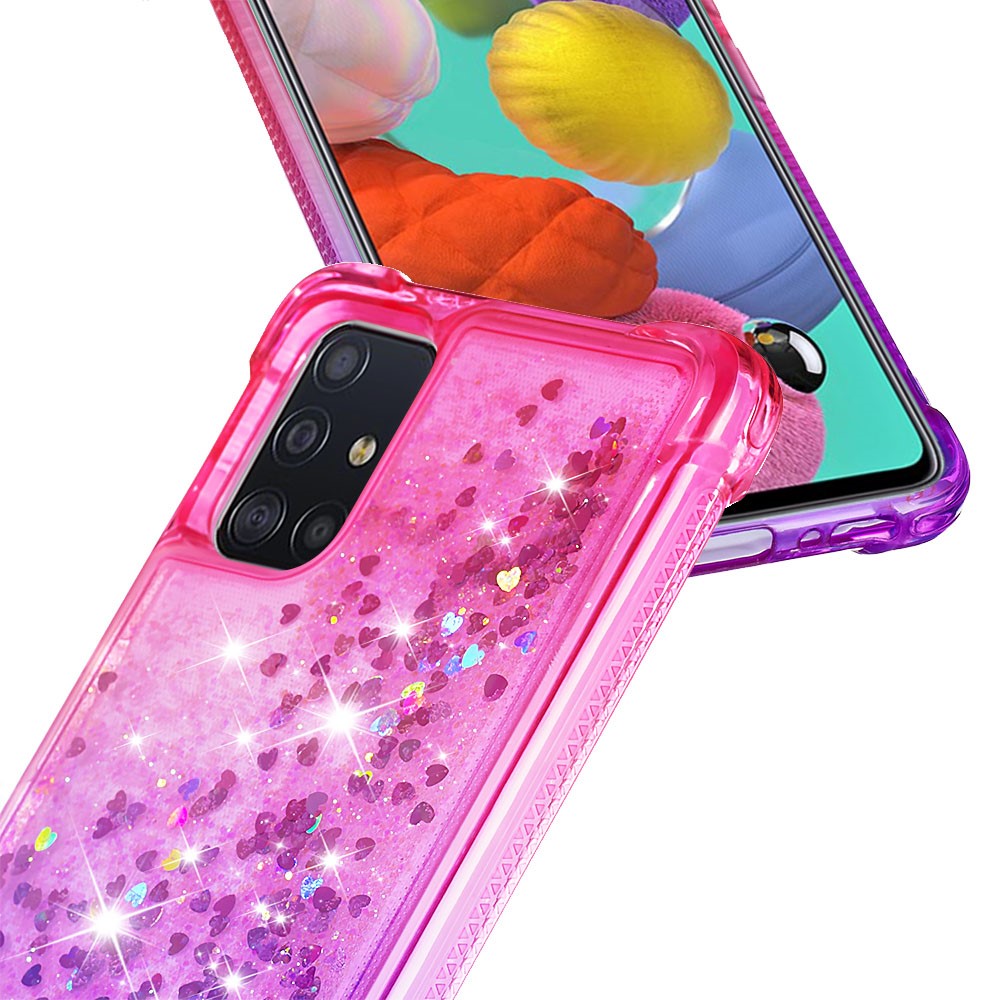 Galaxy A51 Glitter-Hülle – Farbverlauf mit funkelndem Puder