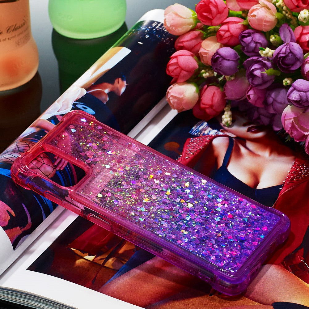 Galaxy A51 Glitter-Hülle – Farbverlauf mit funkelndem Puder