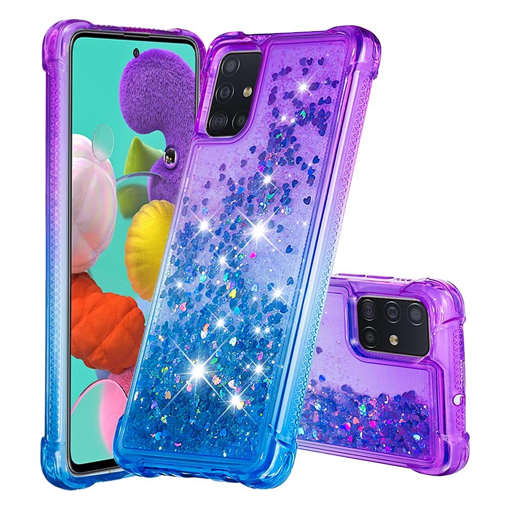 Galaxy A51 Glitter-Hülle – Farbverlauf mit funkelndem Puder