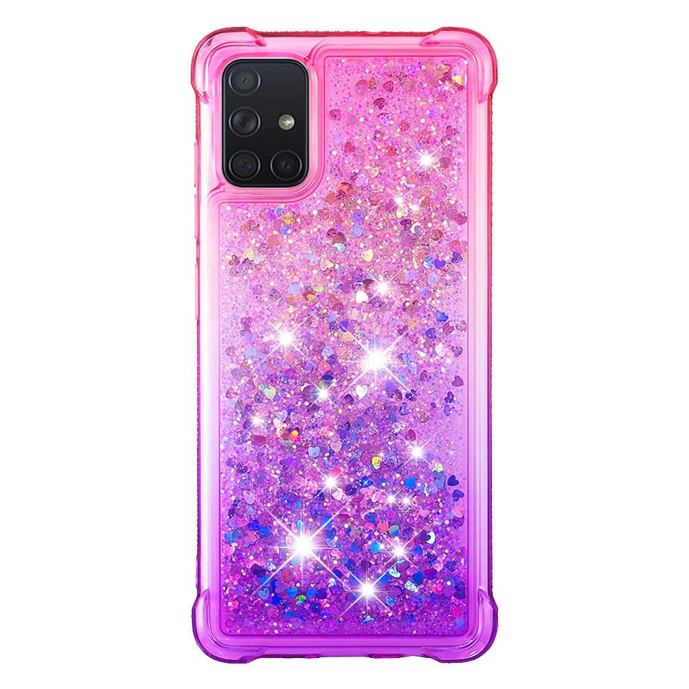 Galaxy A71 Glitter-Hülle – Farbverlauf mit funkelndem Puder
