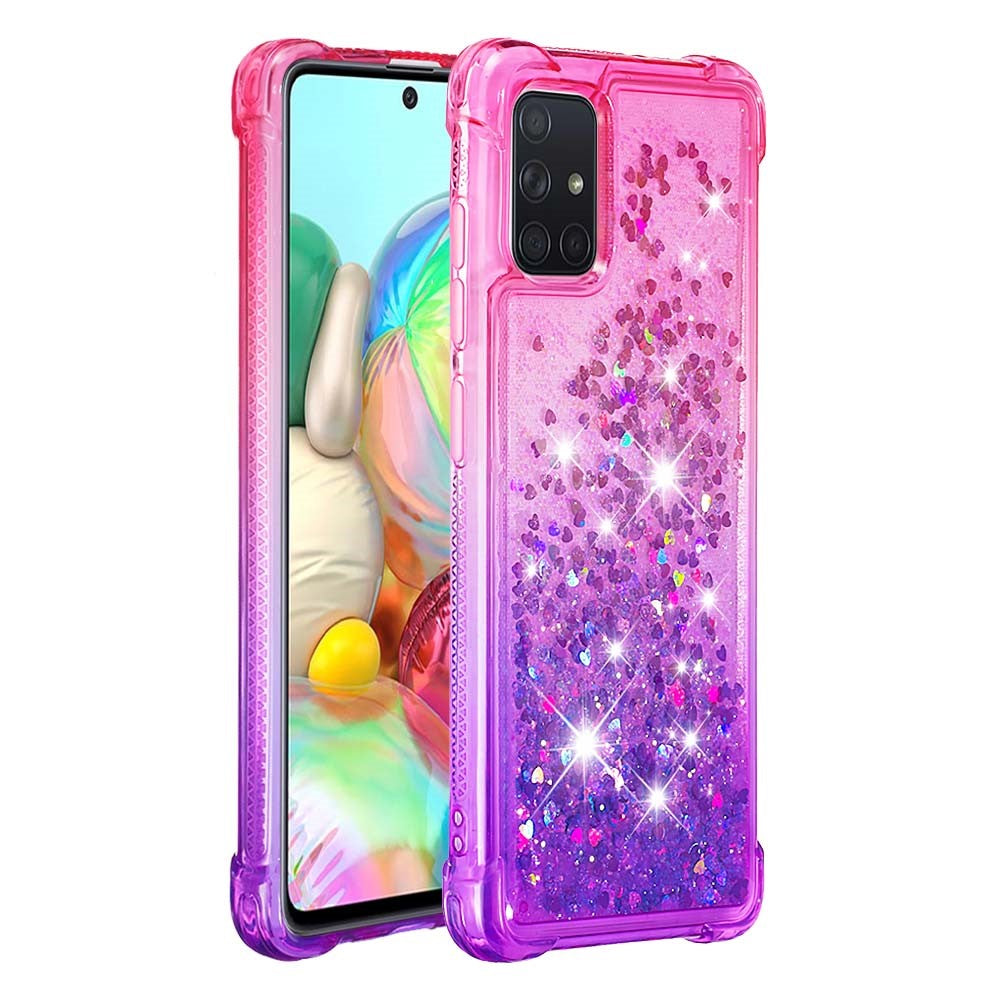 Galaxy A71 Glitter-Hülle – Farbverlauf mit funkelndem Puder