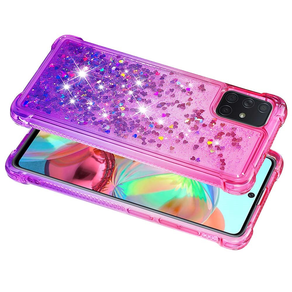 Galaxy A71 Glitter-Hülle – Farbverlauf mit funkelndem Puder
