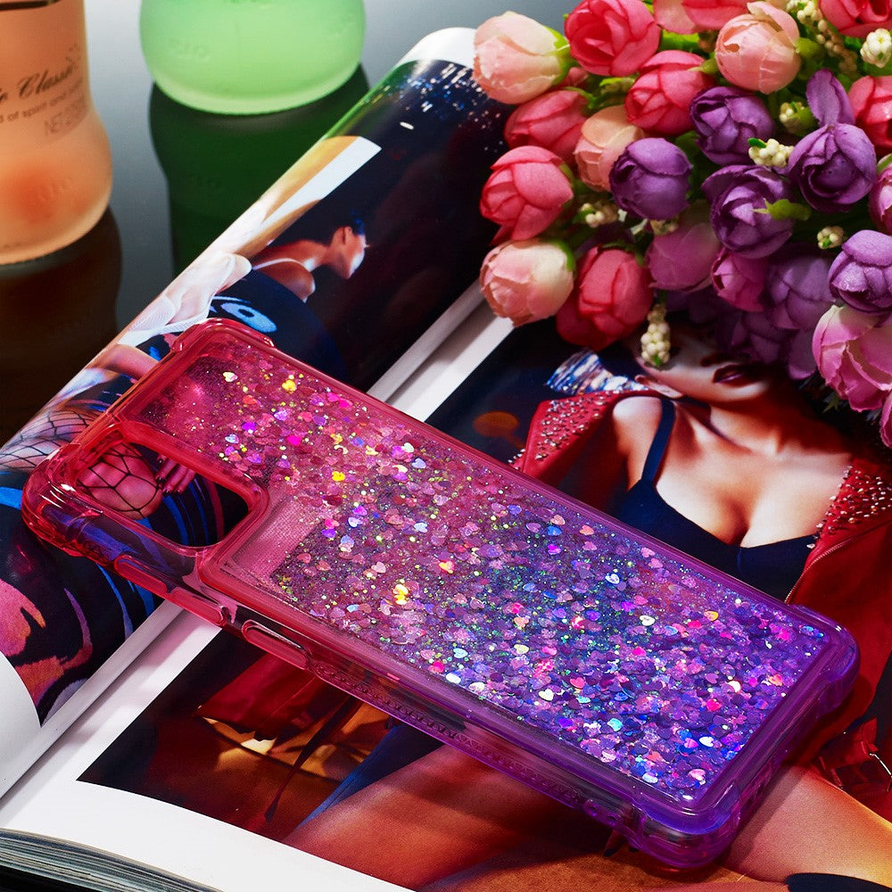 Galaxy A71 Glitter-Hülle – Farbverlauf mit funkelndem Puder