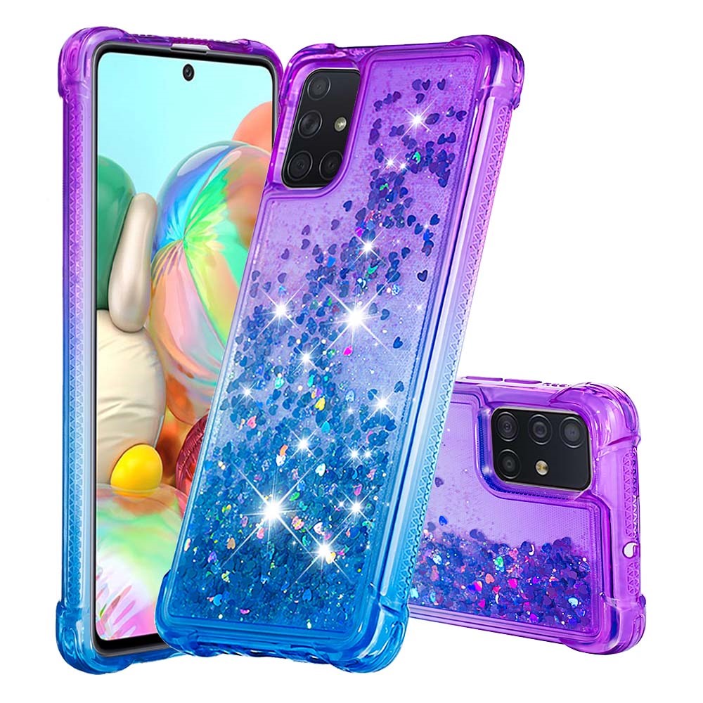 Galaxy A71 Glitter-Hülle – Farbverlauf mit funkelndem Puder
