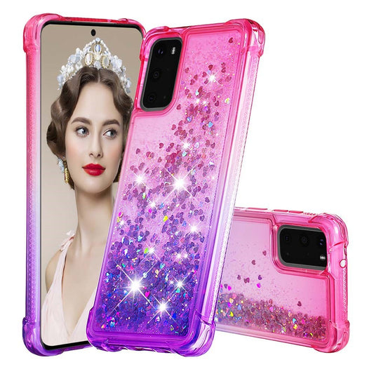 Galaxy S20 4G/5G Glitter-Hülle – Farbverlauf mit funkelndem Puder