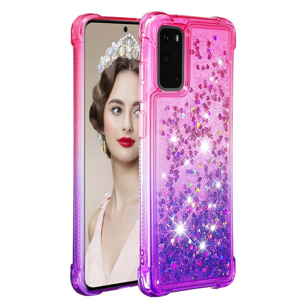 Galaxy S20 4G/5G Glitter-Hülle – Farbverlauf mit funkelndem Puder