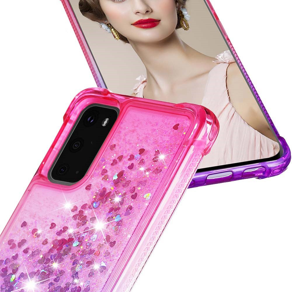 Galaxy S20 4G/5G Glitter-Hülle – Farbverlauf mit funkelndem Puder