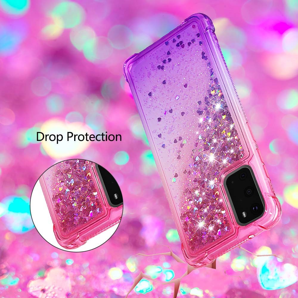 Galaxy S20 4G/5G Glitter-Hülle – Farbverlauf mit funkelndem Puder