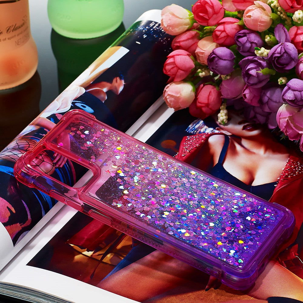 Galaxy S20 4G/5G Glitter-Hülle – Farbverlauf mit funkelndem Puder