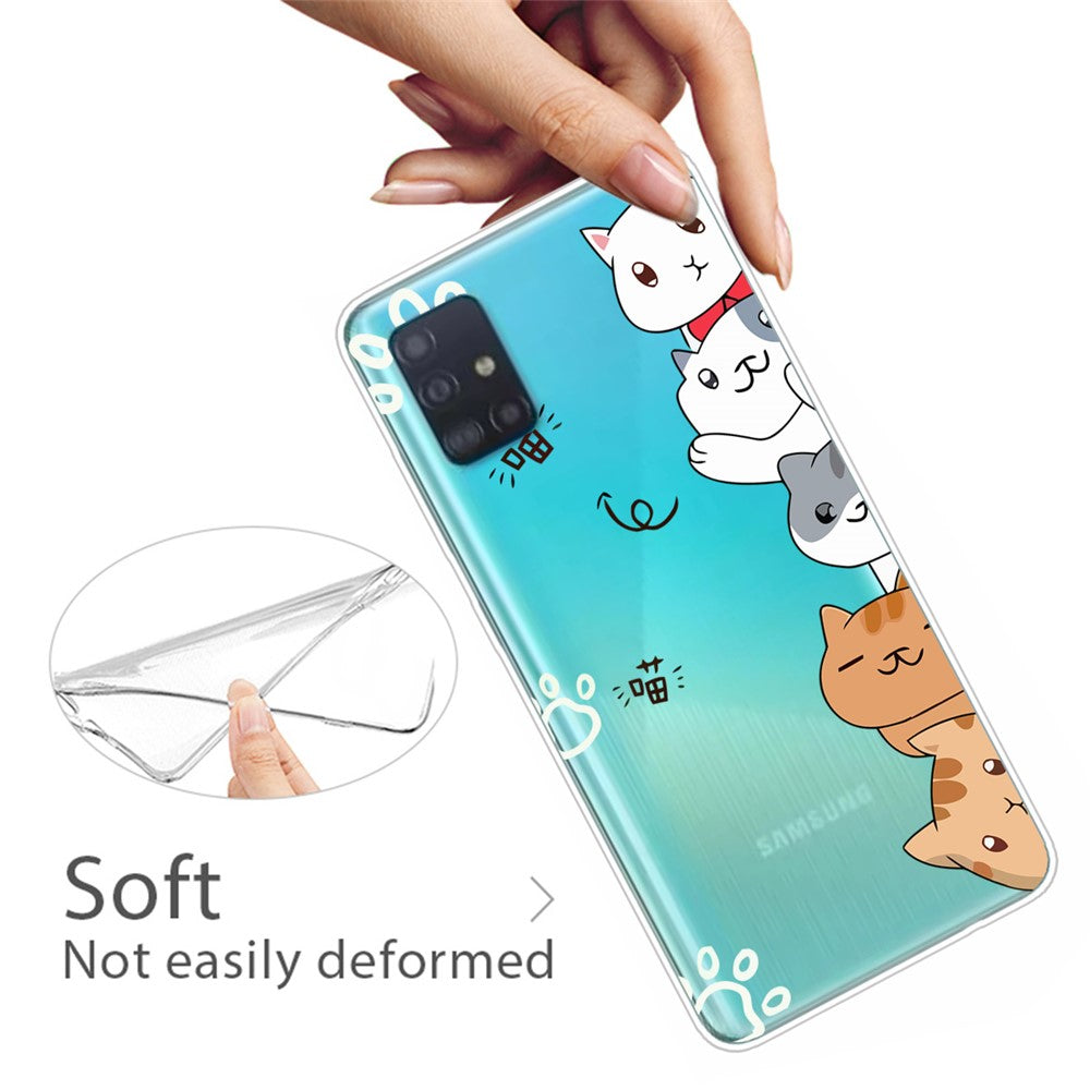 Galaxy A51 Hülle – Flexible Handyhülle mit Cartoon-Print
