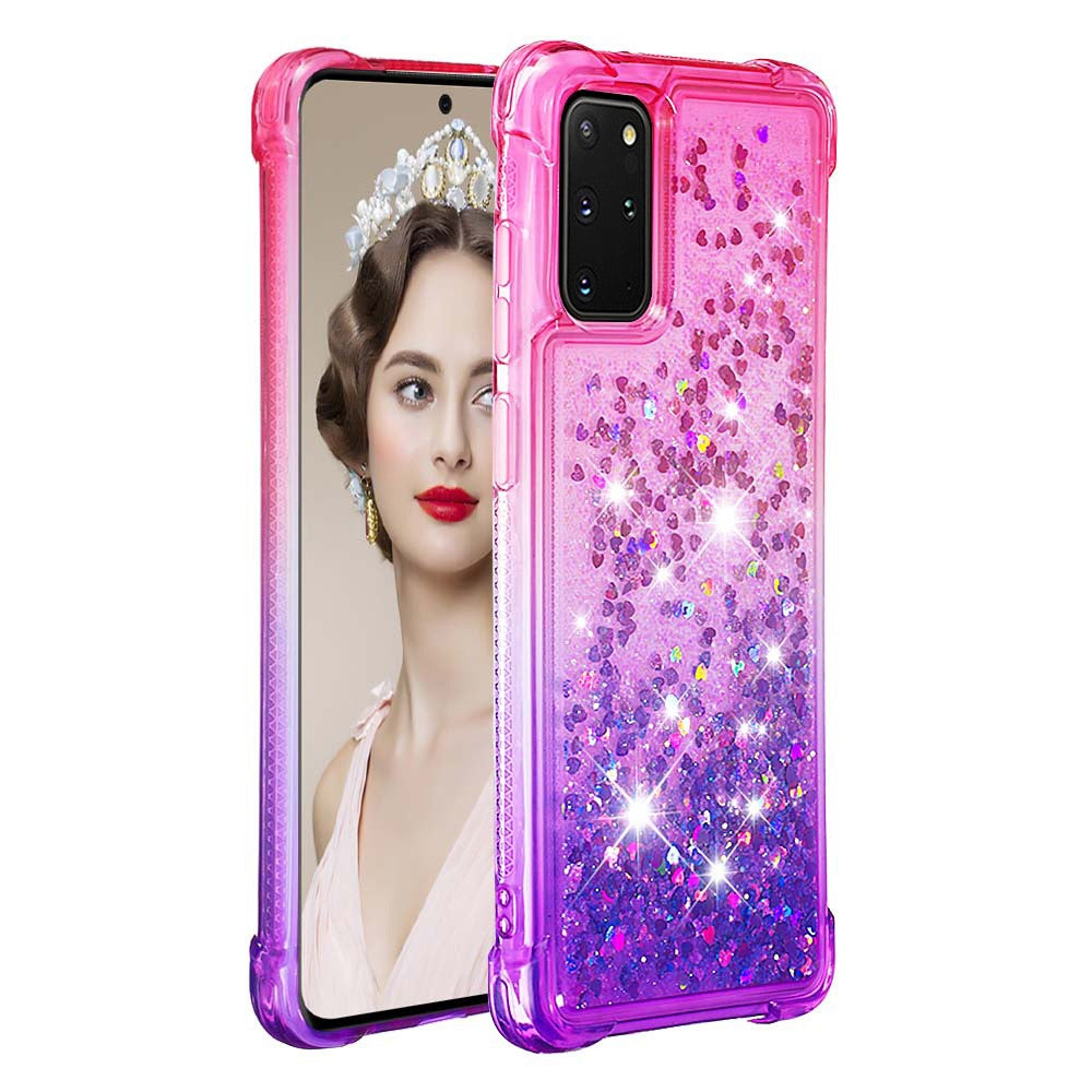 Galaxy S20 Plus Glitter-Hülle – Farbverlauf mit funkelndem Puder