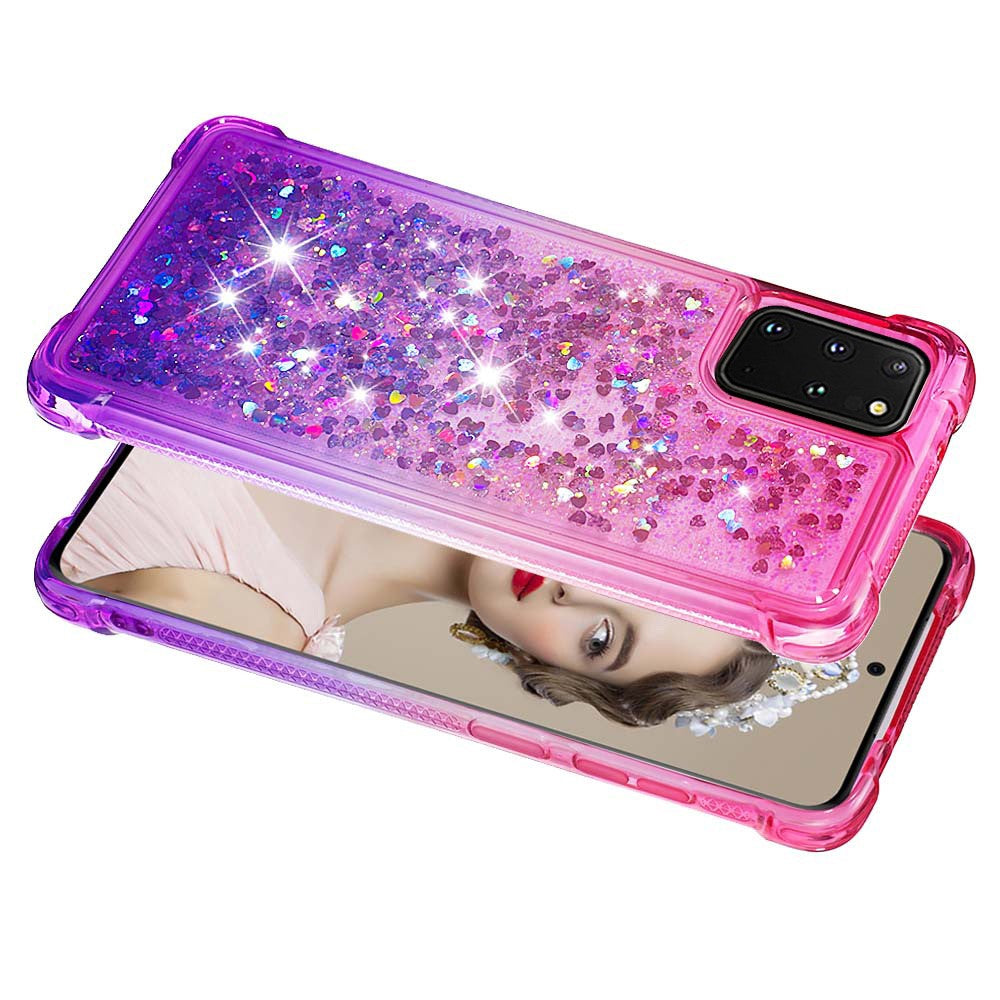 Galaxy S20 Plus Glitter-Hülle – Farbverlauf mit funkelndem Puder