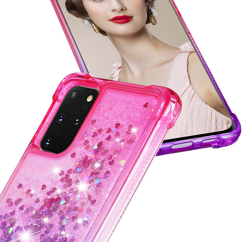 Galaxy S20 Plus Glitter-Hülle – Farbverlauf mit funkelndem Puder