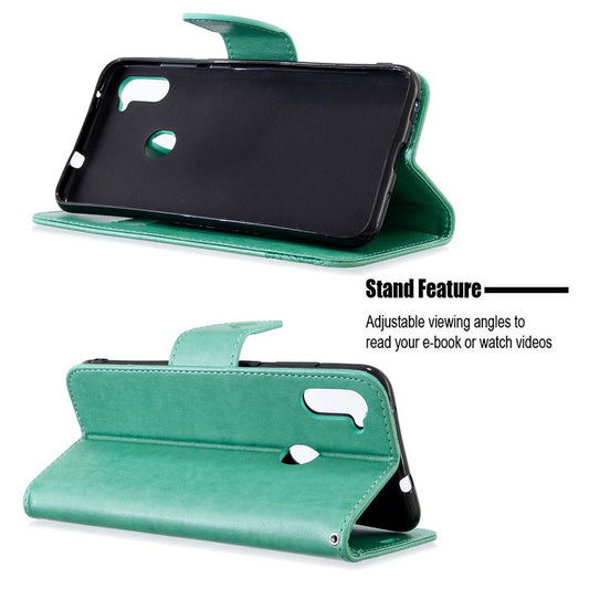 Galaxy A11 / M11 Wallet-Hülle – Mit Schmetterlingaufdruck & Ständer