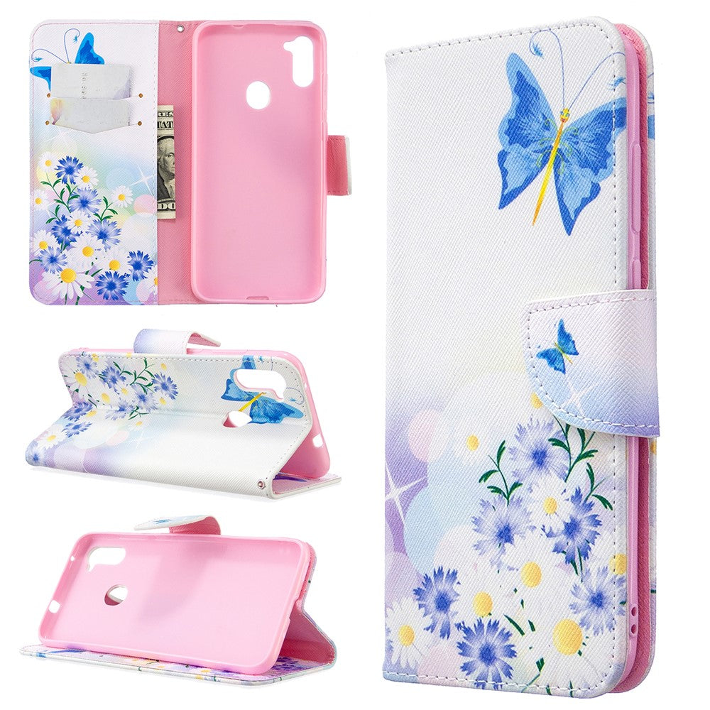 Galaxy A11/M11 Wallet-Hülle – mit Kartenfach & Ständer