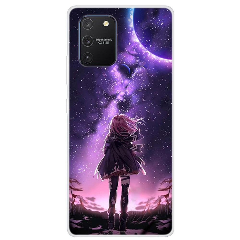 Galaxy A91/S10 Lite Flexible Schutzhülle mit stylischem Muster