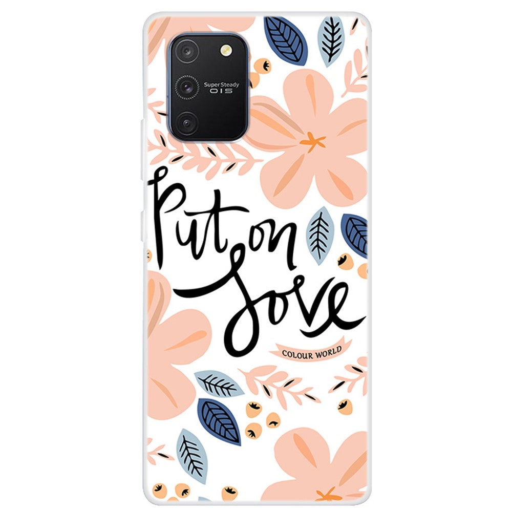 Galaxy A91/S10 Lite Flexible Schutzhülle mit stylischem Muster