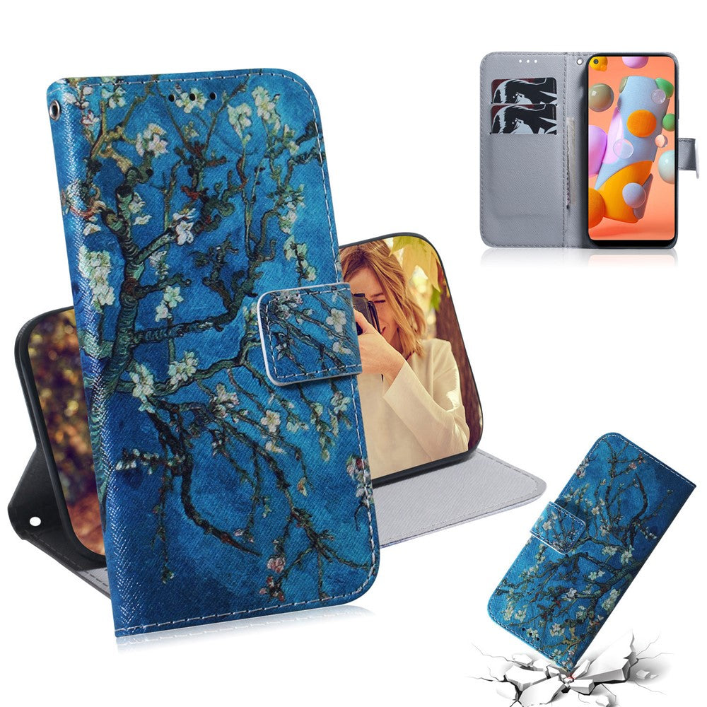 Galaxy A11 / M11 Wallet-Hülle – Mit Muserdruck & Brieftaschenfunktion
