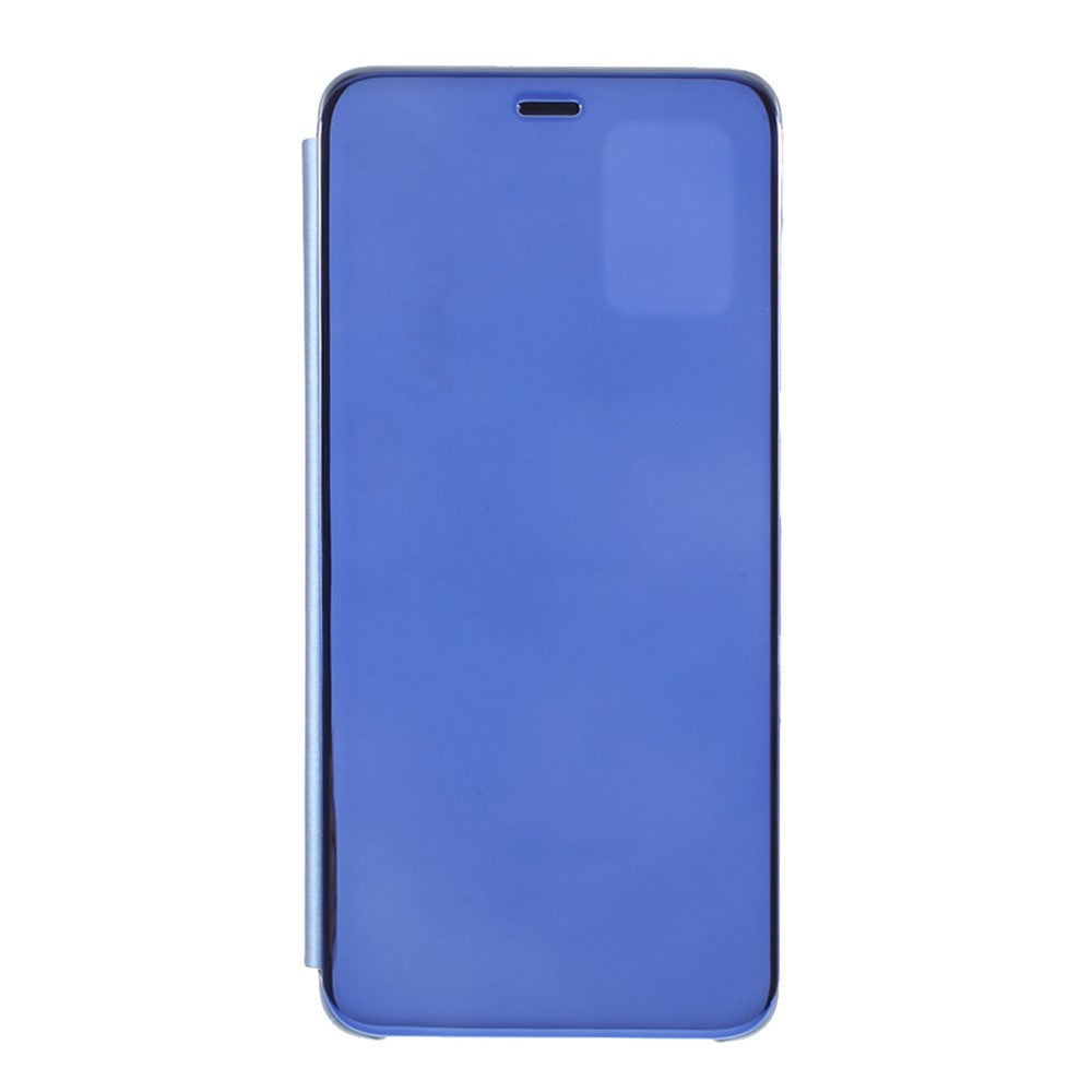 Galaxy A31 Schutzhülle – mit Sichtfenster, verspiegelter Oberfläche & Lederständer