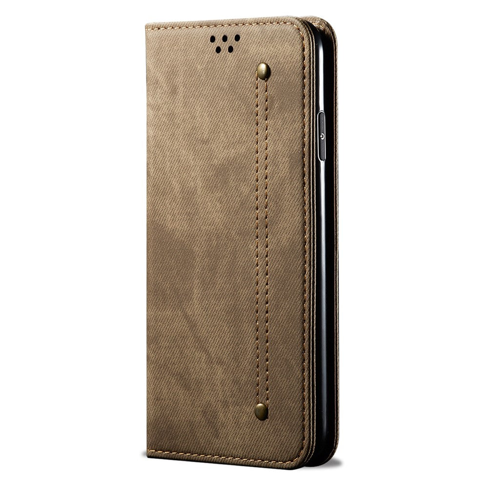 Galaxy A31 Wallet-Hülle – aus Jeansstoff und Leder