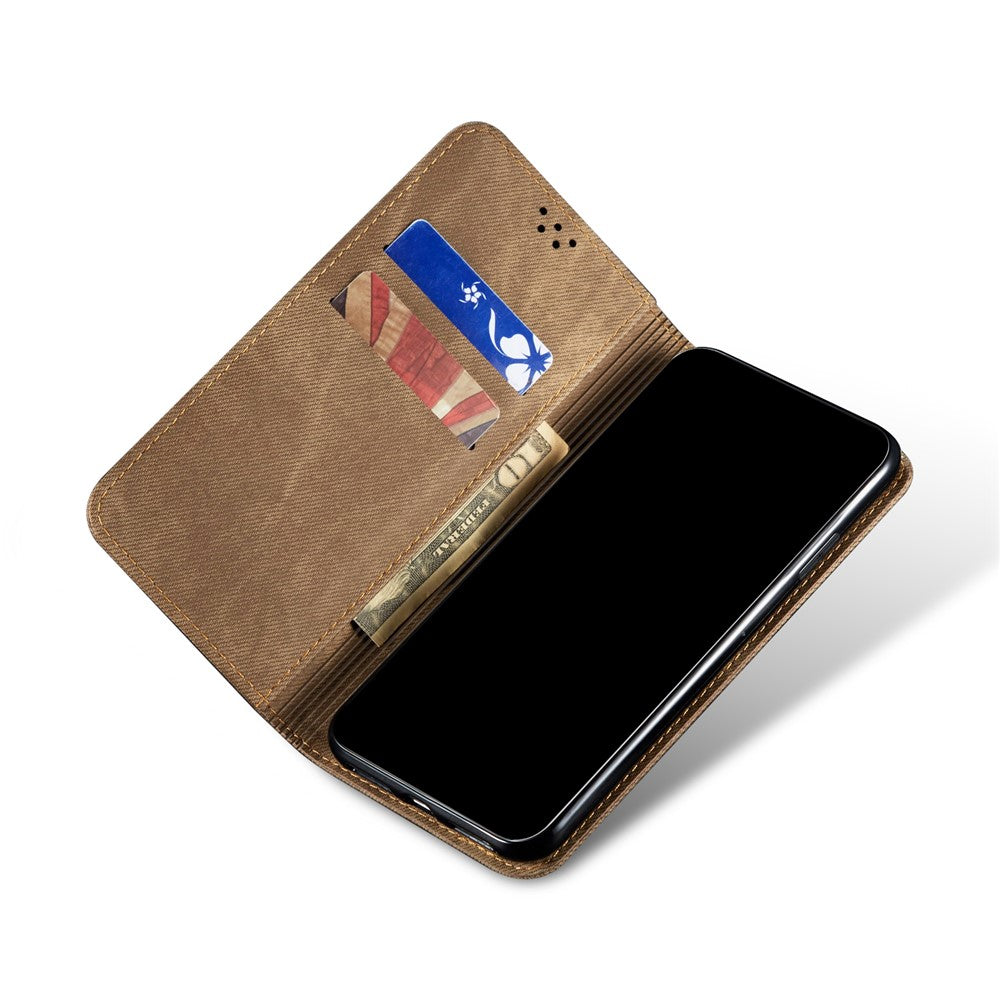 Galaxy A31 Wallet-Hülle – aus Jeansstoff und Leder