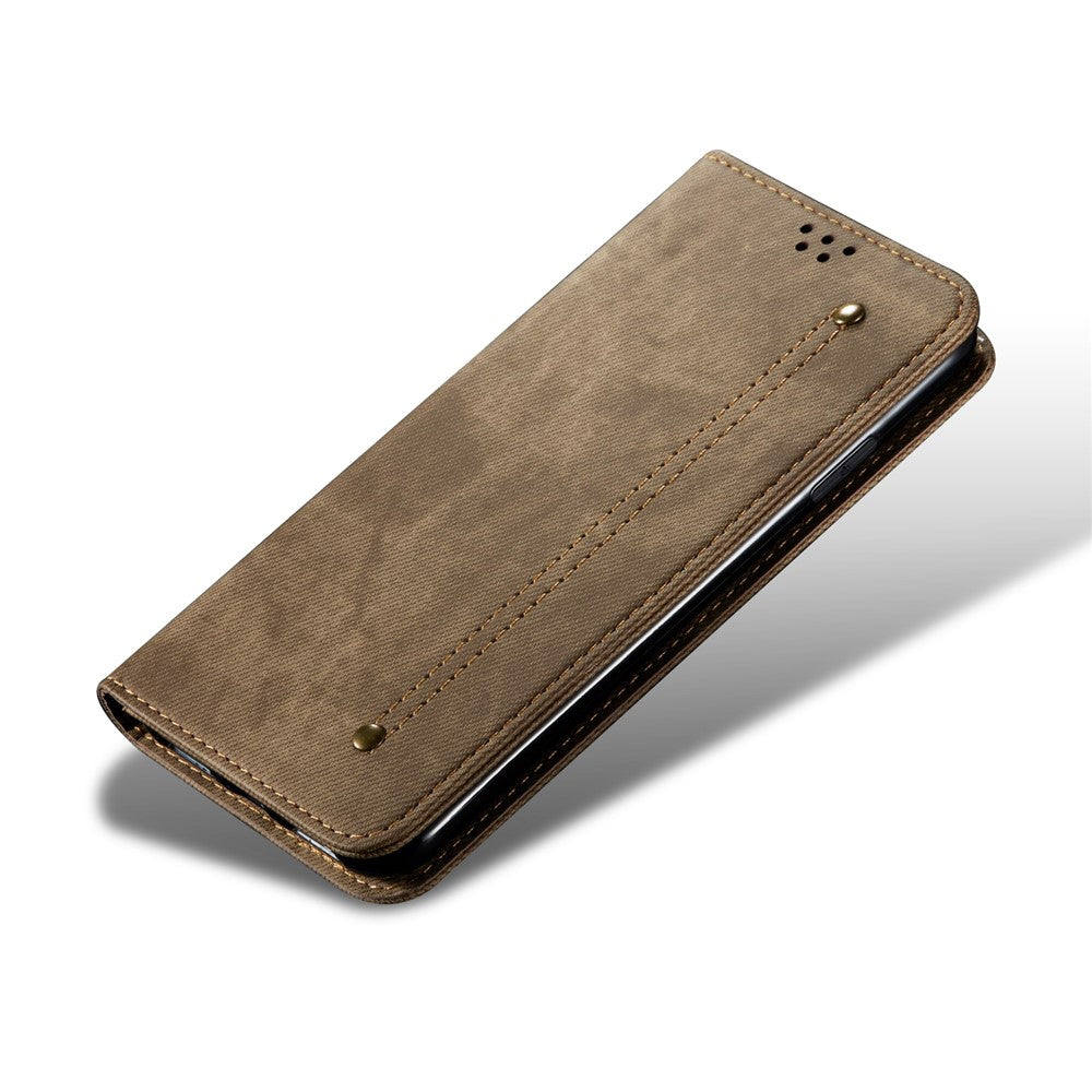 Galaxy A31 Wallet-Hülle – aus Jeansstoff und Leder