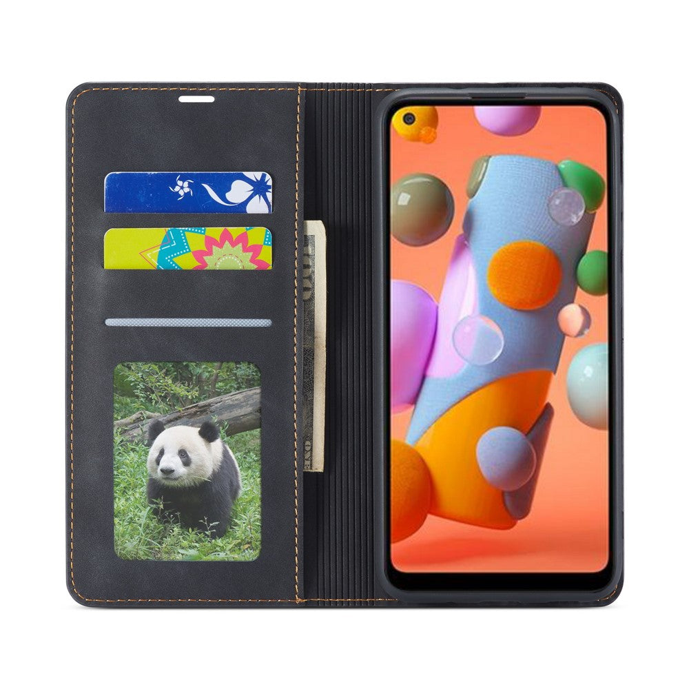 Galaxy A11 / M11 Wallet-Hülle – mit Kartenfächer & Stoßfest