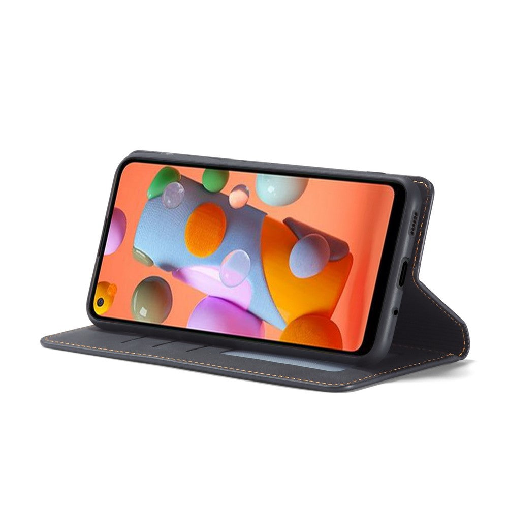 Galaxy A11 / M11 Wallet-Hülle – mit Kartenfächer & Stoßfest
