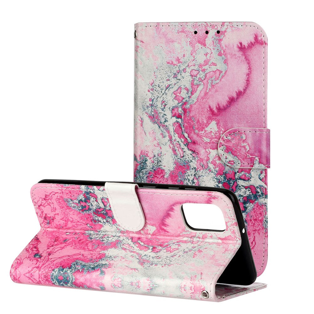 Galaxy A41 Wallethülle – Mit Musterdruck, Ständer & Kartenfächer