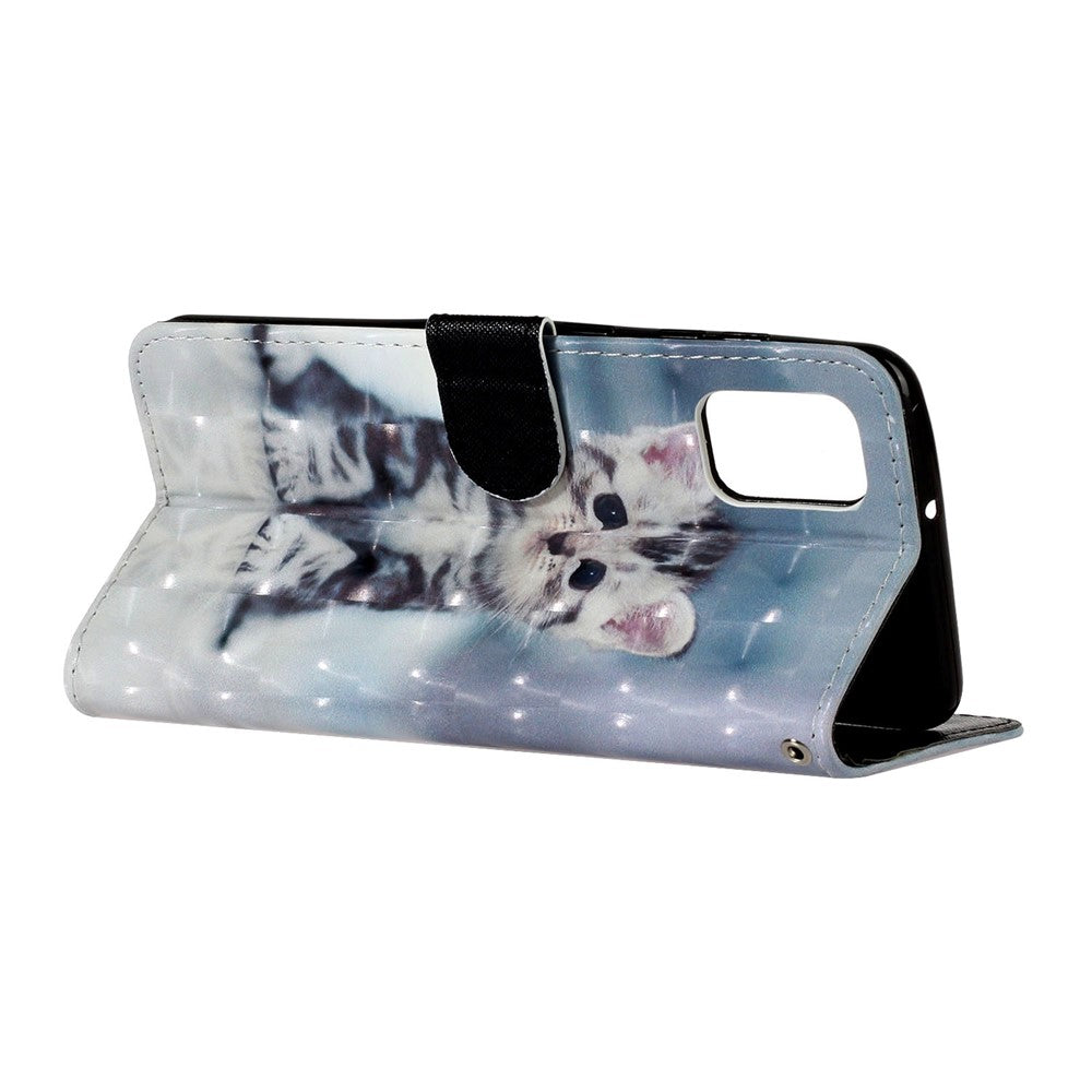 Galaxy A41 Wallet-Hülle – Mit Lichtpunktmuster, Kartenfächer & Ständer