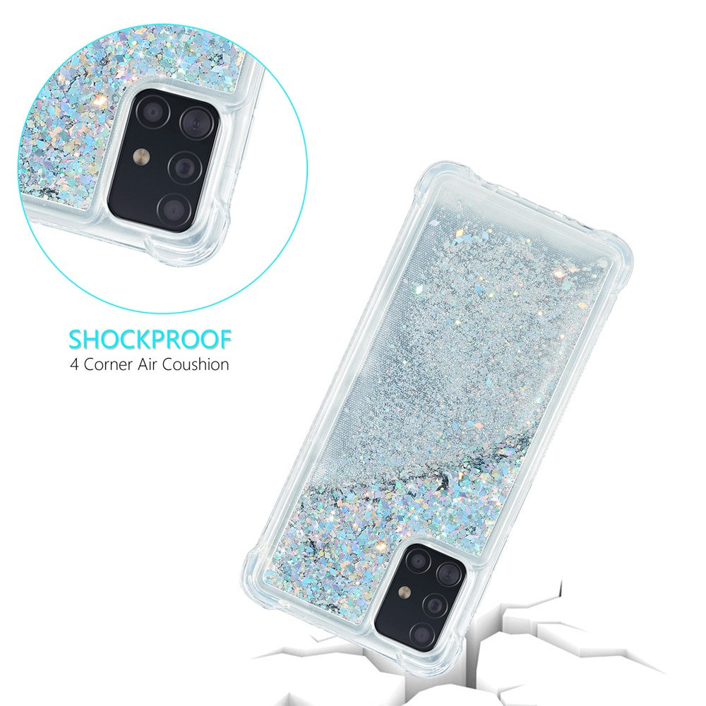 Galaxy A51 Glitzer-Hülle – Stoßfest & mit Treibsand