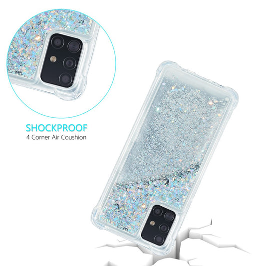 Galaxy A51 Glitzer-Hülle – Stoßfest & mit Treibsand