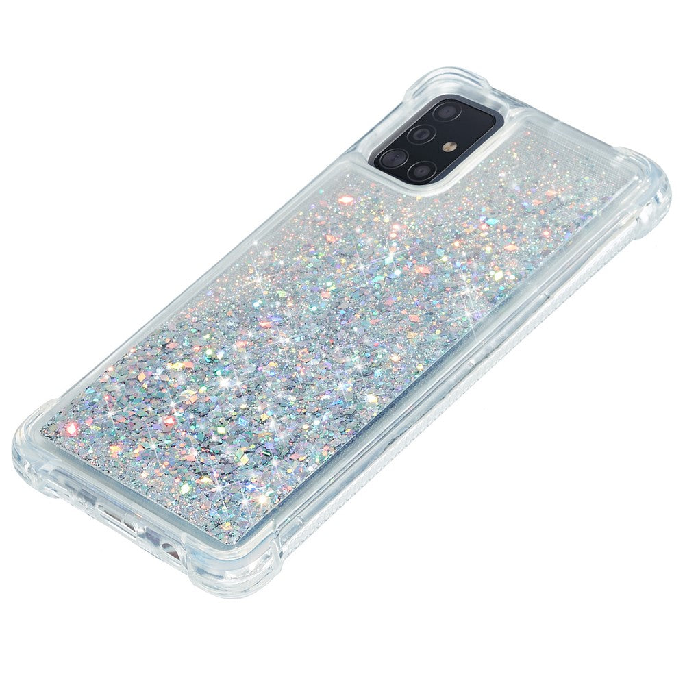 Galaxy A51 Glitzer-Hülle – Stoßfest & mit Treibsand