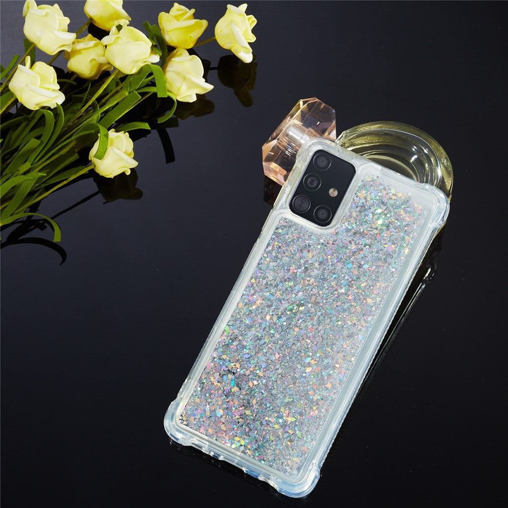 Galaxy A51 Glitzer-Hülle – Stoßfest & mit Treibsand