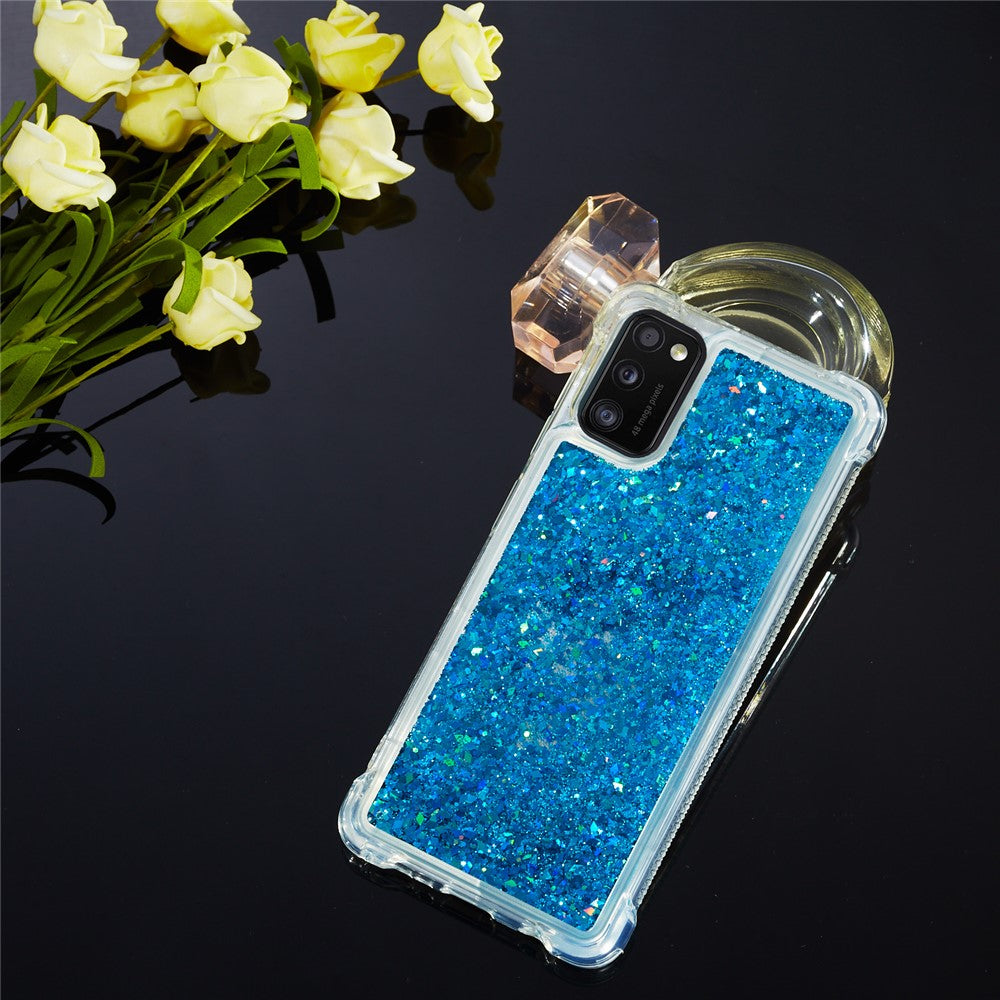 Galaxy A41 Glitzer-Hülle – Stoßfest & mit Treibsand