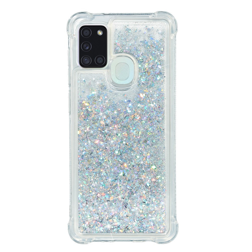 Galaxy A21s Glitzer-Hülle – Stoßfest & mit Treibsand