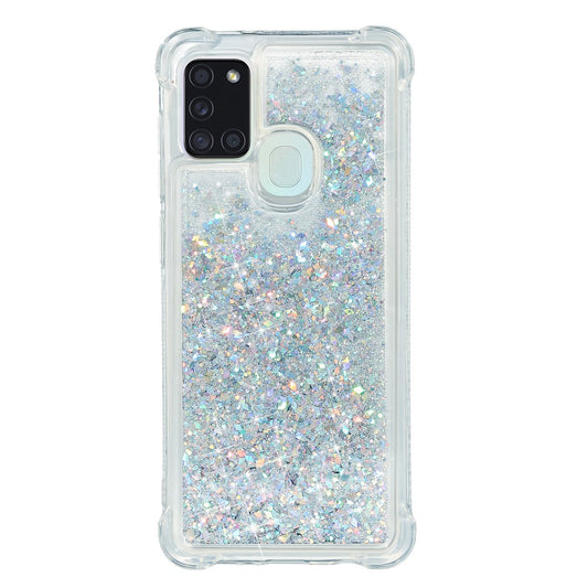 Galaxy A21s Glitzer-Hülle – Stoßfest & mit Treibsand