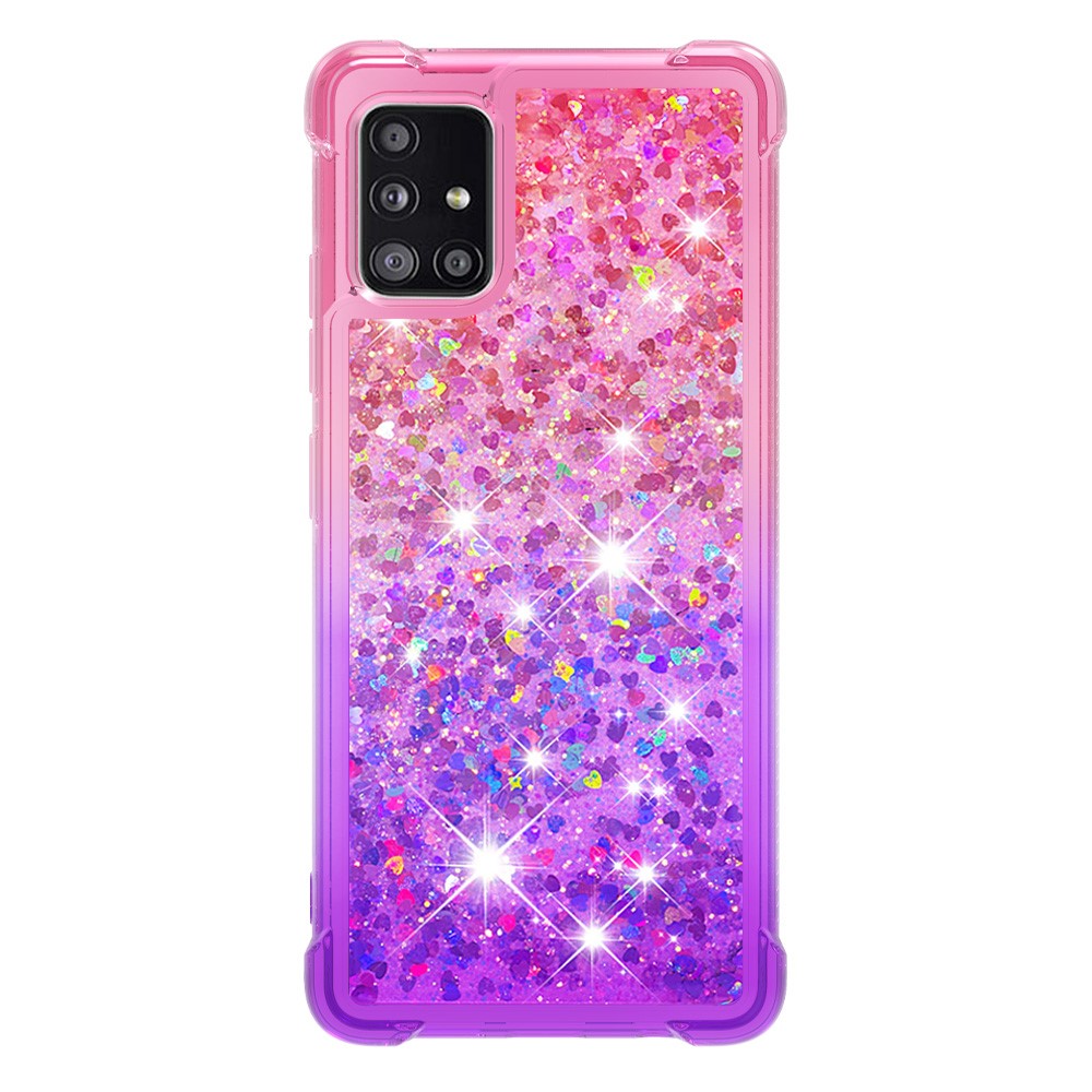 Galaxy A51 5G Glitter-Hülle – Farbverlauf mit funkelndem Puder