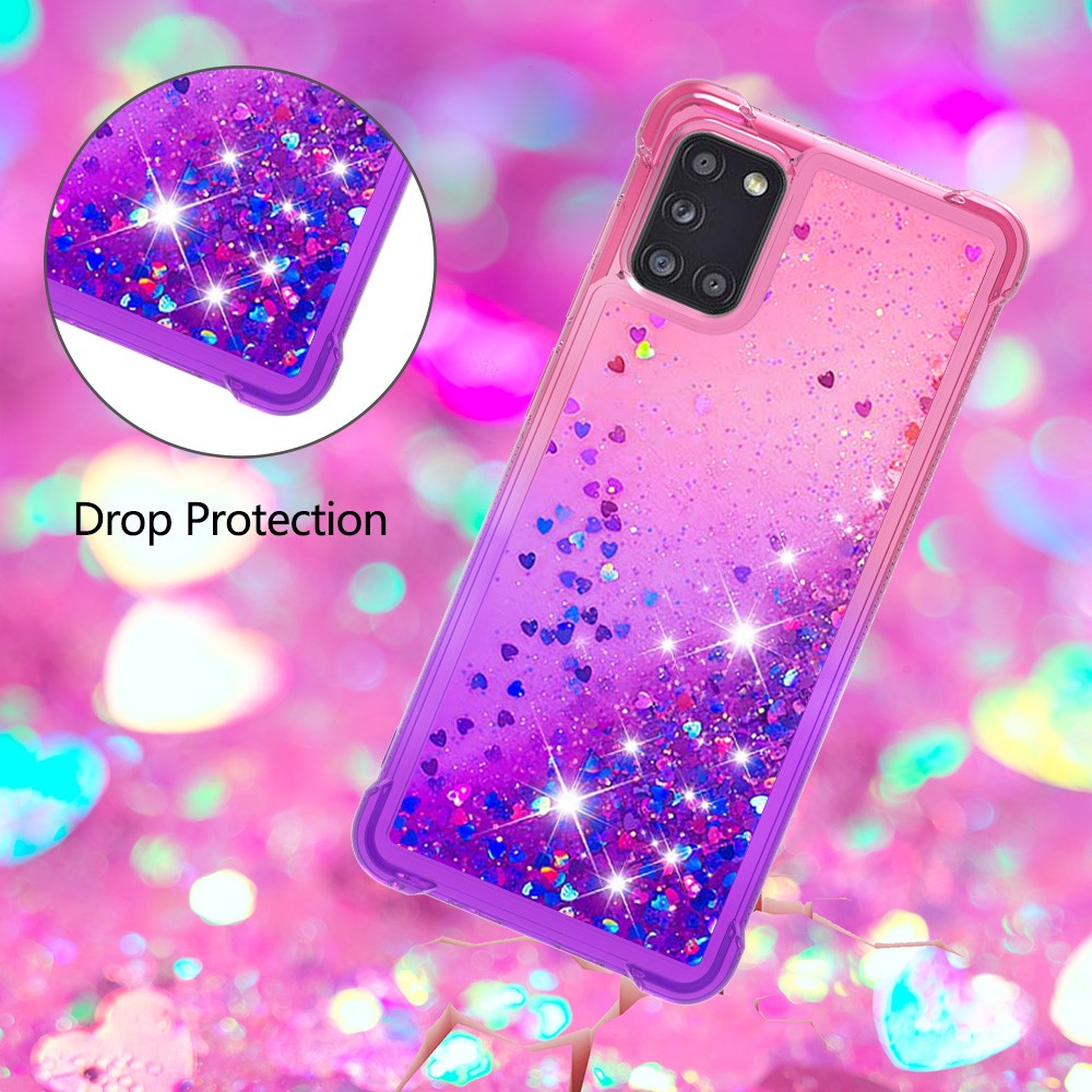 Galaxy A51 5G Glitter-Hülle – Farbverlauf mit funkelndem Puder