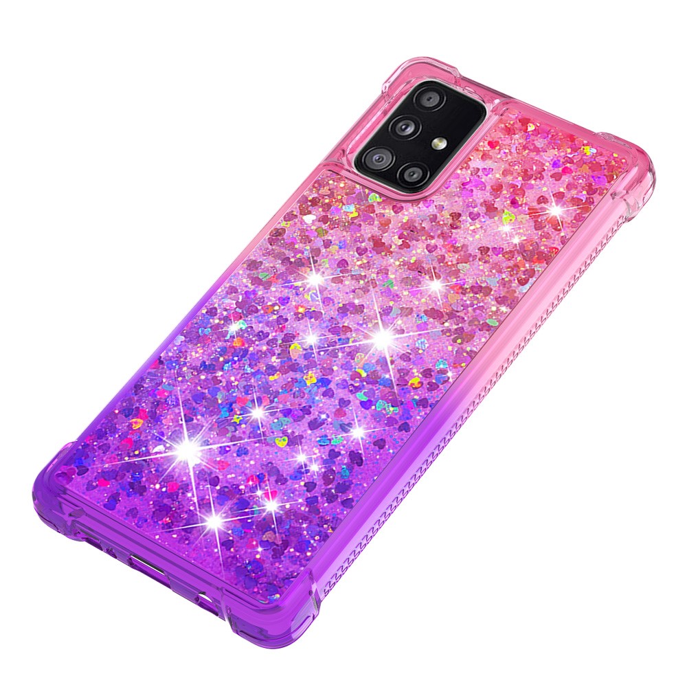 Galaxy A51 5G Glitter-Hülle – Farbverlauf mit funkelndem Puder