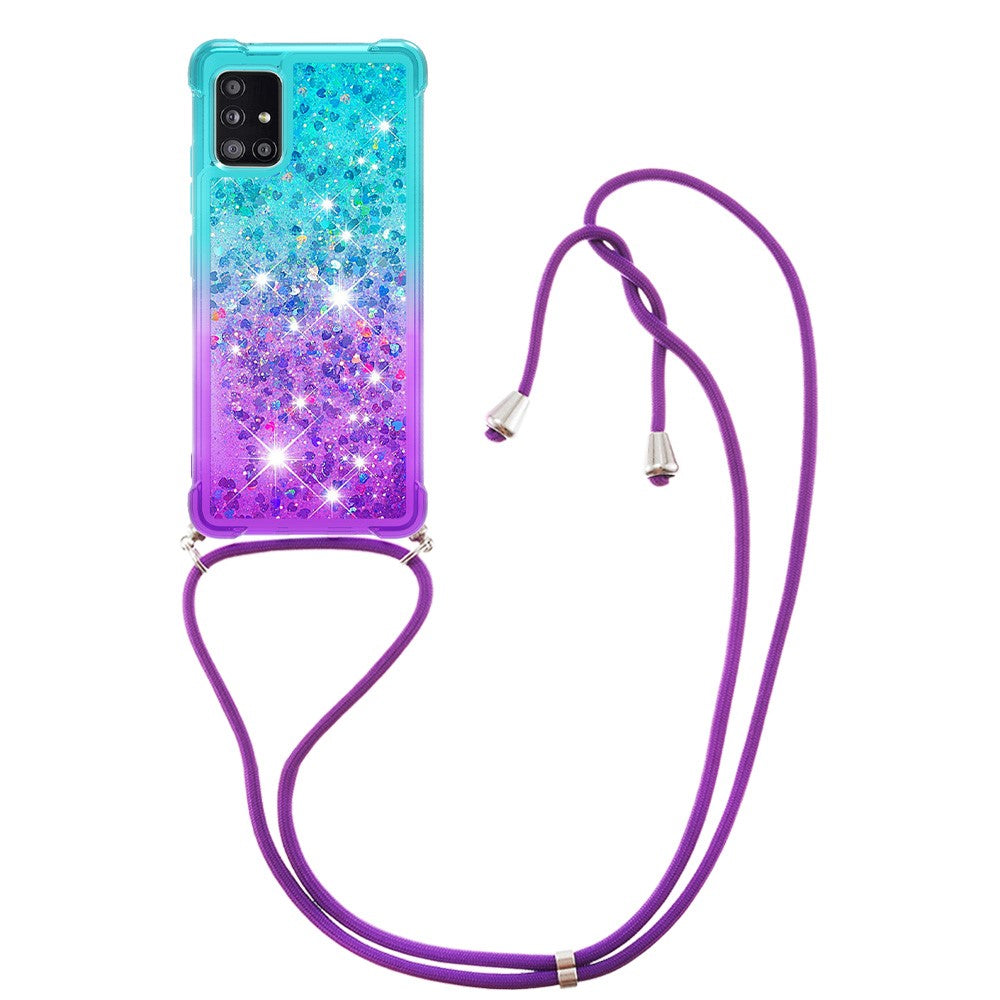 Galaxy A71 Glitter-Hülle – Farbverlauf mit funkelndem Puder